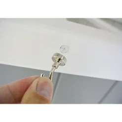 Suki Topfmagnet Neodym mit Schraubhaken M4 Ø 16 x 35 mm, silber