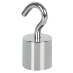 Suki Topfmagnet Neodym mit Schraubhaken M6 Ø 24,5 x 52 mm, silber