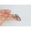 Suki Topfmagnet Neodym Ø 25 mm, mit Karabiner 40 x 20 mm, silber