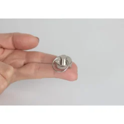 Suki Topfmagnet Neodym Ø 20 mm, mit Schlüsselring Ø 20 mm, silber