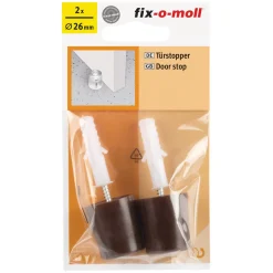 Suki Türstopper mit Schraube 2,6 cm braun 2 Stück