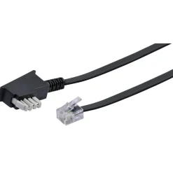 Telefon-Anschlussleitung 10m sw