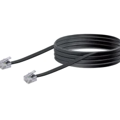 Telefon-Anschlussleitung 6m sw