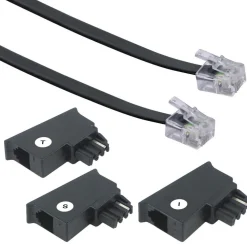 Telefon-Anschlussleitung 6m sw