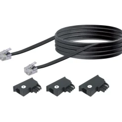 Telefon-Anschlussleitung 6m sw