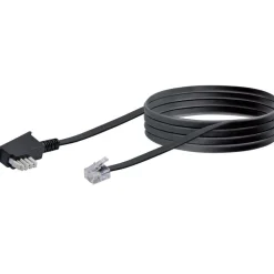 Telefon-Anschlussleitung 6m sw