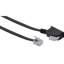 Telefon-Anschlussleitung 6m sw