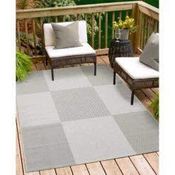 Teppich Arizona 160x230cm kariert grau972-18
