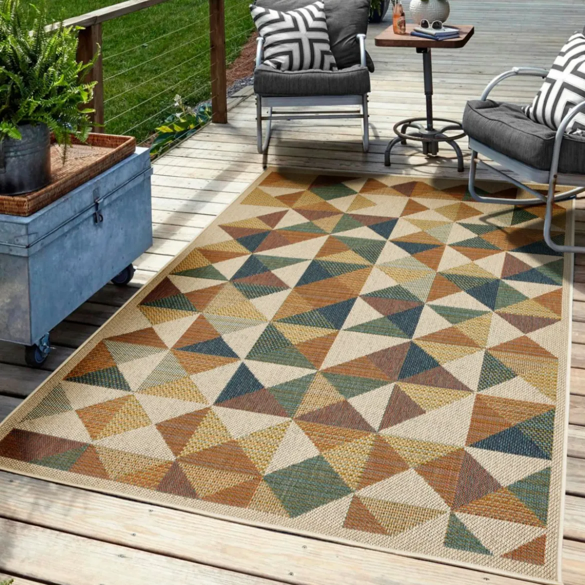 Teppich Sedona 160x230cm Kaestchen multi