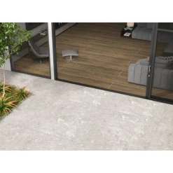 Terrassenplatte Travertine silver ca. 80 x 80 x 2 cm