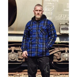 Terrax Workwear Herren Thermohemd schwarz/ royal Gr. L