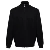 Terrax Workwear Strickjacke Herren schwarz melange M