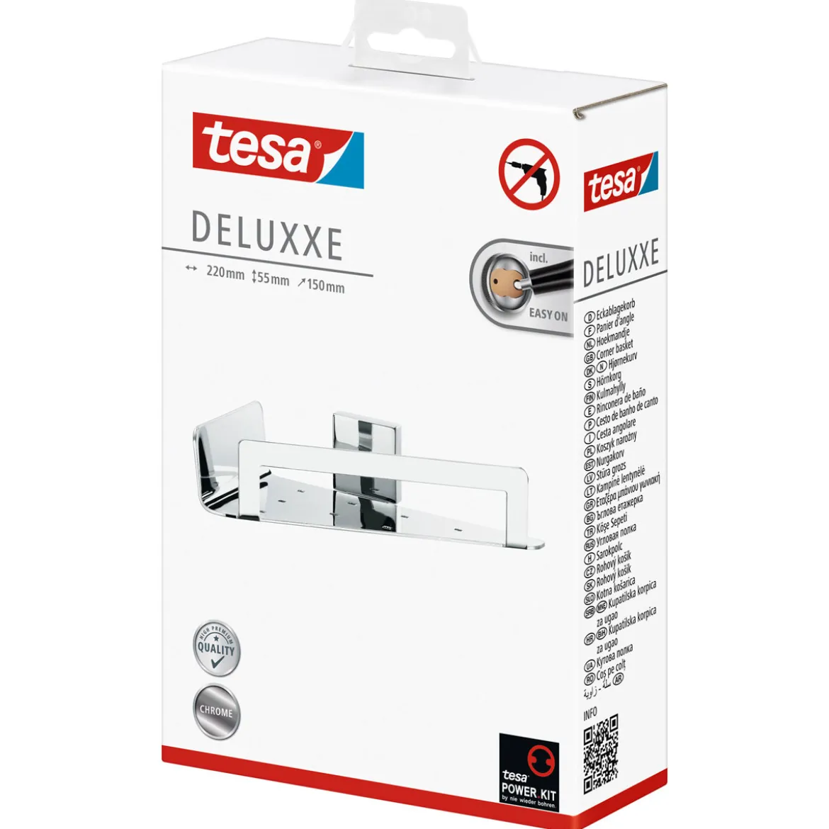 Tesa DELUXXE Eckduschkorb