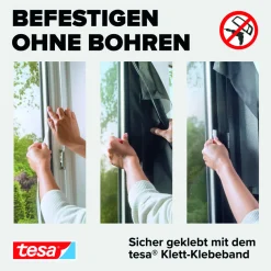 Tesa IS Pollen- & Insektengitter für bodentiefe Fenster, anthrazit, 1,2x2,4m