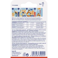Tesa Klebestreifen transparent Glas 16 Stück Traglast 16 x 0,2 Kg