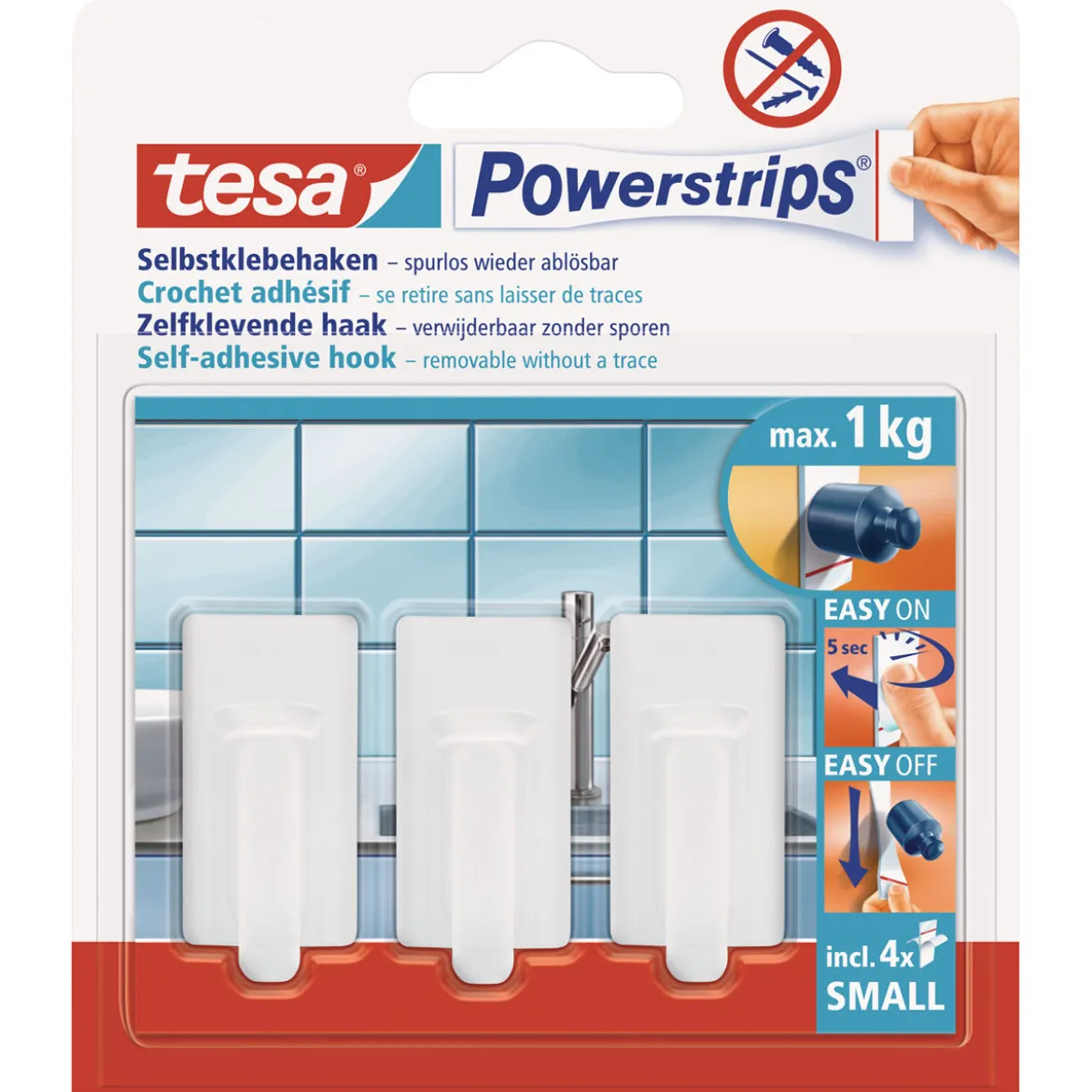 Tesa Mini-Haken classic weiß