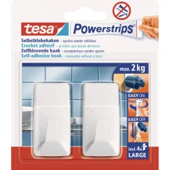 Tesa Powerstrips Haken Large rechteckig weiß