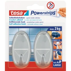 Tesa Systemhaken oval chrom