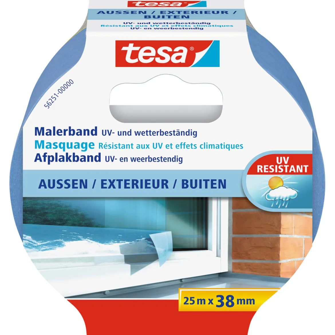 Tesa Maler Krepp AUSSEN 25 m x 38 mm