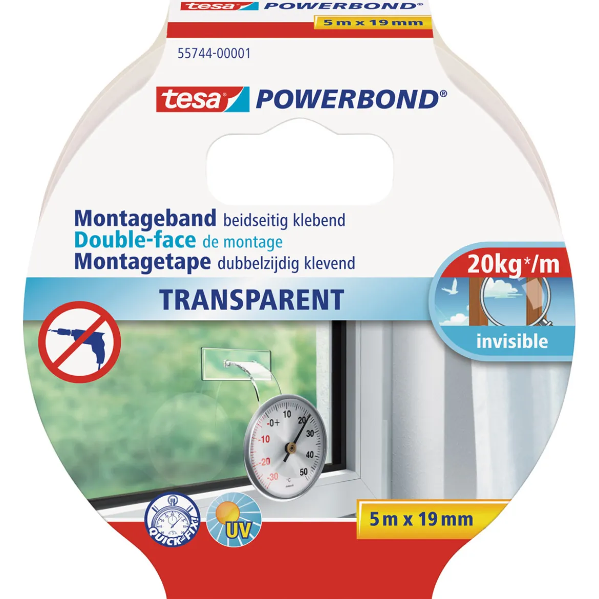 Tesa Powerbond Transparent 5mx19 mm