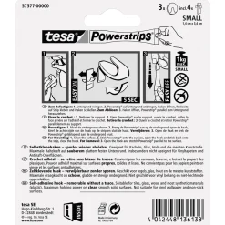 Tesa Powerstrips Haken Small rund weiß 3 Stück