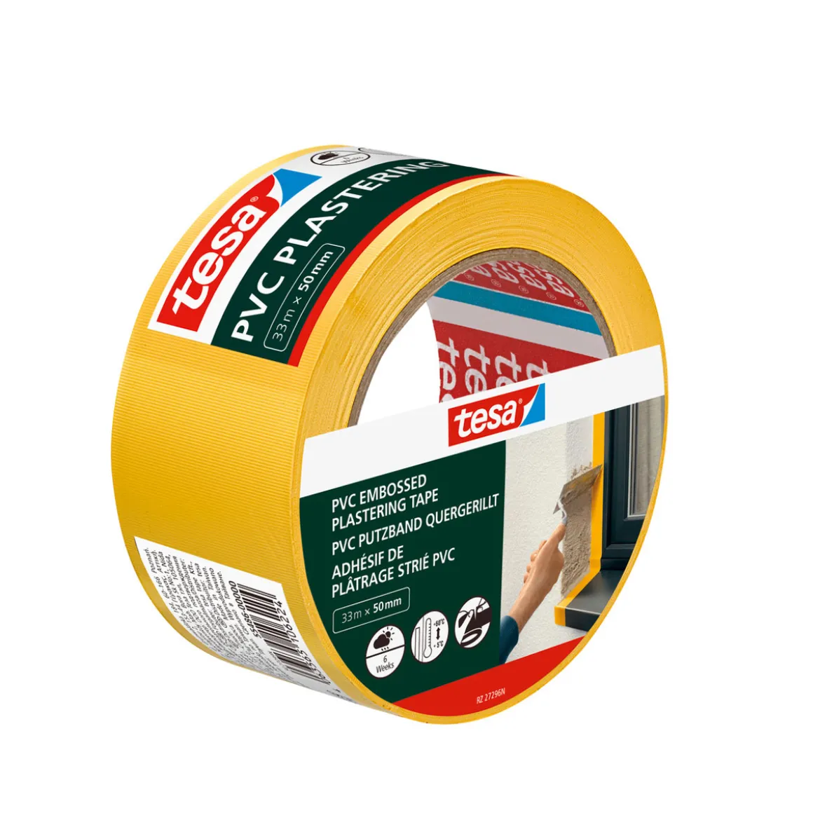 TesaPutzband PVC gelb 33m x 50mm