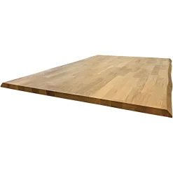 Tischpl Eiche 2 Laengsk Baumkante roh gezinkt 1200 x 800 x 26 mm
