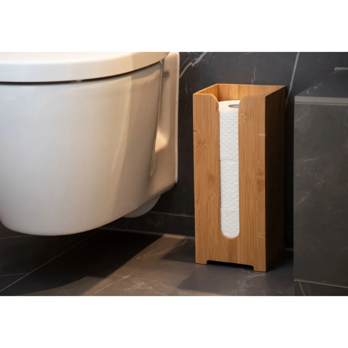 Toiletten-Ersatzrollenhalt. Mod.Bambusa