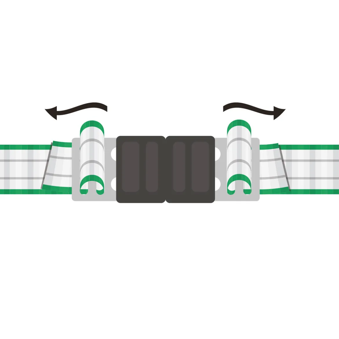 Torgriffverbinder Litzclip 4 cm 4 Stück