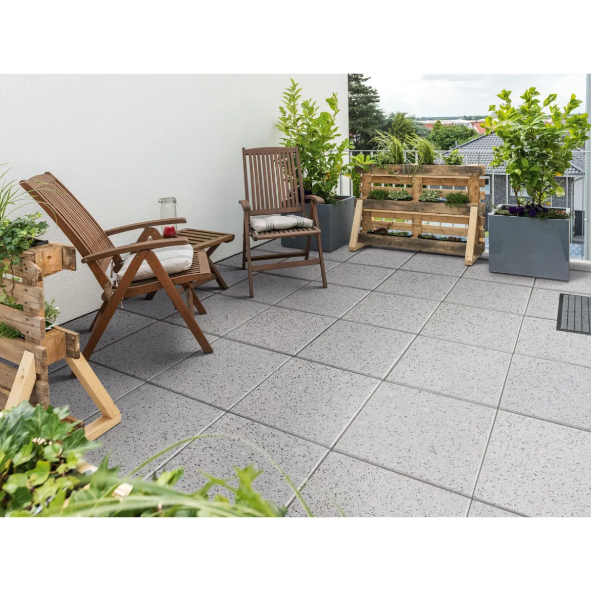 TP No. 1 Fine Granit-Grau 40/40/4 cm