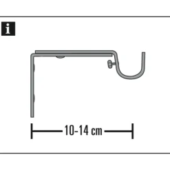 Träger Metall Memphis 1lfg. 10-14cm schwarz