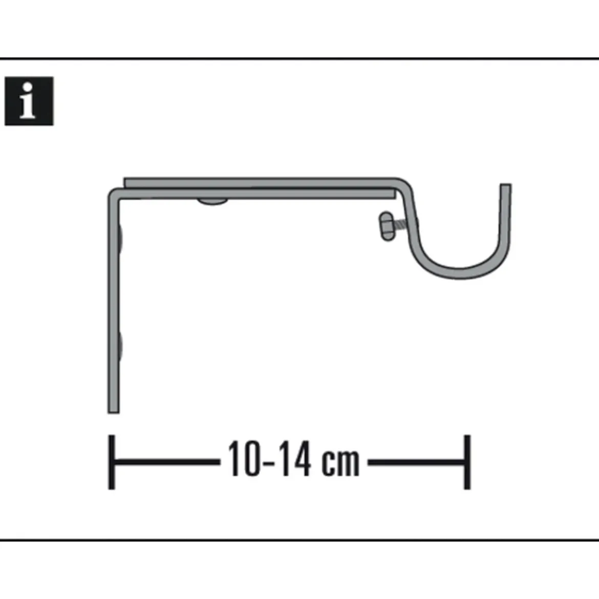 Träger Metall Memphis 1lfg. 10-14cm schwarz