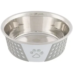 TrixieNapf Edelstahl Silikon weiß/gr 0,75l/17 cm