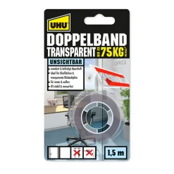 UHUDoppelband transparent 1,5 m