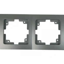 Unitec Abdeckrahmen Monaco 2-fach platin