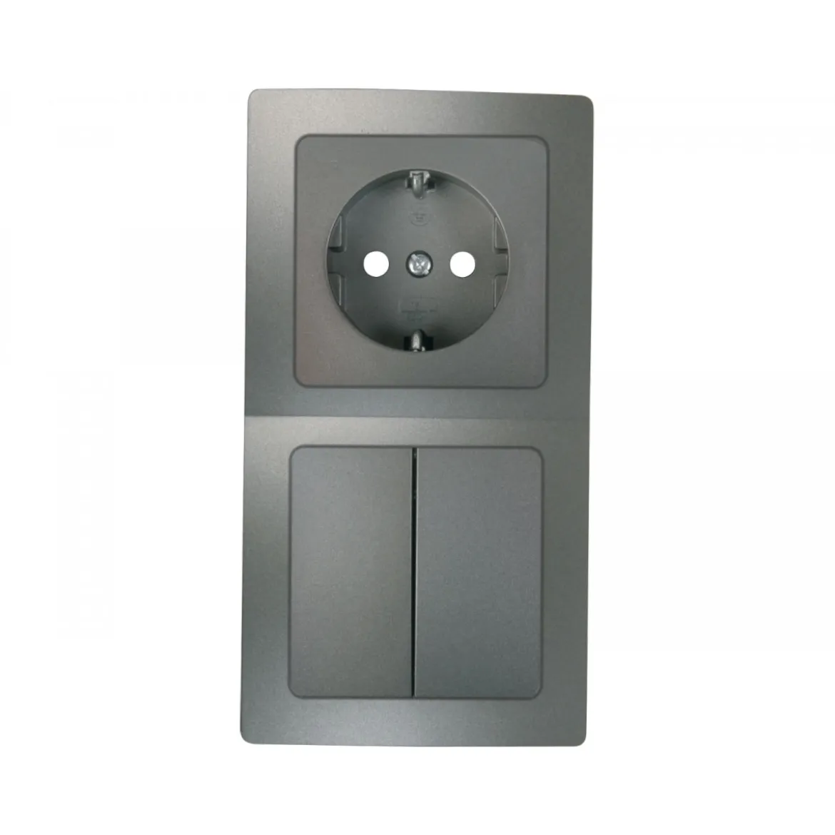 Unitec Abdeckrahmen Monaco 2-fach platin