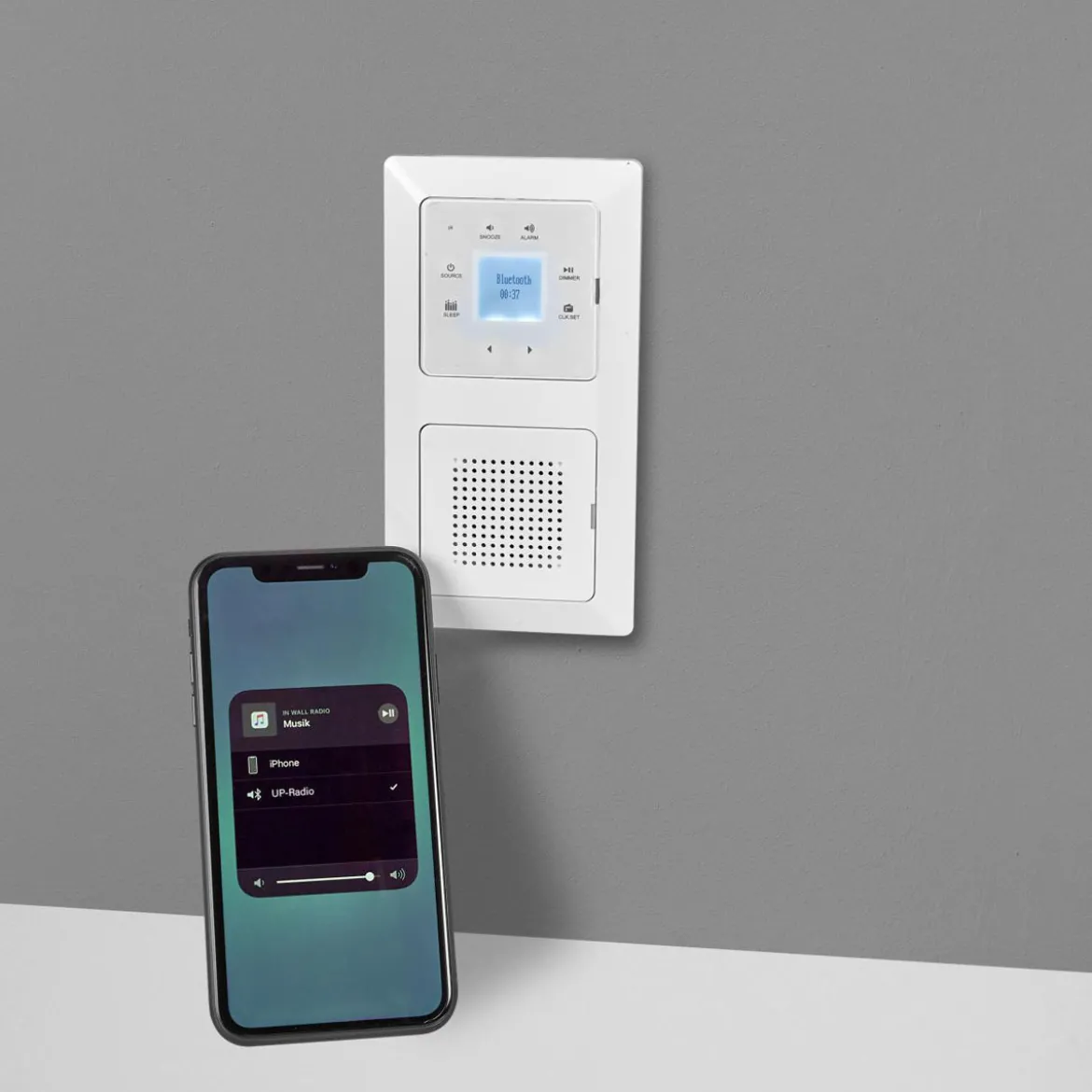 Unitec Unterputz-Radio mit Touchfunktion und Bluetooth weiß