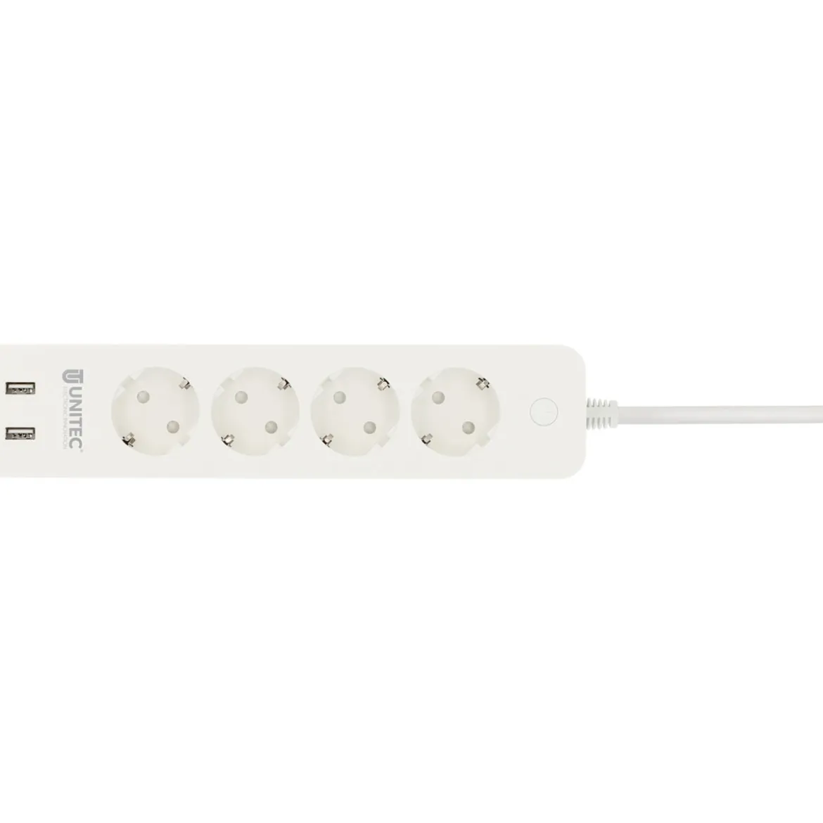 Unitec WIFI Steckdosenleiste Smart 4fach inkl 2xUSB weiß