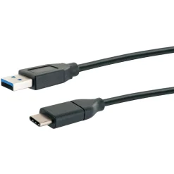 USB 3.1 Adapterkabel C St. - USB 3.0 ASt. 1m sw