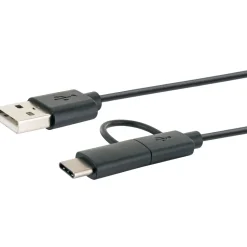 USB 3.1 A-kabel C St./2.0 Micro B St -2.0 A St. 1m sw