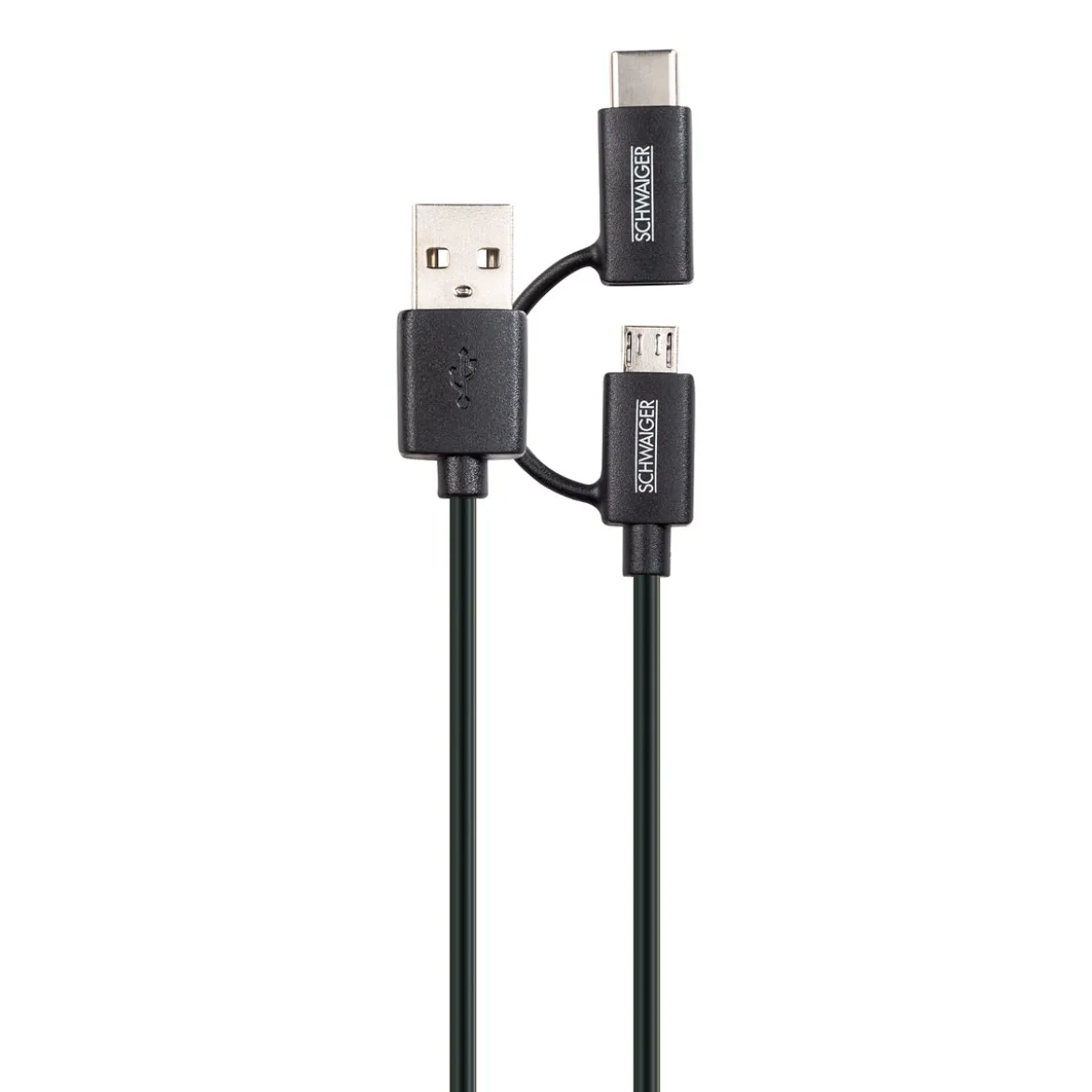 USB 3.1 A-kabel C St./2.0 Micro B St -2.0 A St. 1m sw