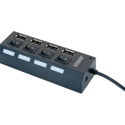 USB 2.0 HUB 4fach schwarz