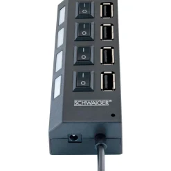 USB 2.0 HUB 4fach schwarz