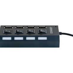 USB 2.0 HUB 4fach schwarz