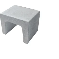U-Stein-Ecke grau 40/40/40 cm