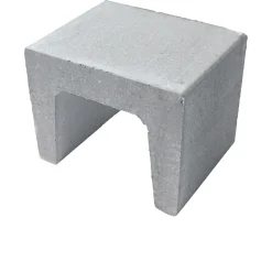 U-Stein grau 40/40/40 cm
