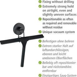 Vacuum-Loc Bad- u.Duschabzieher schwarz