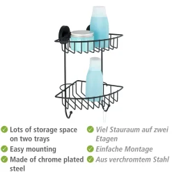 Vacuum-Loc Eckregal 2 Eta. Bari schwarz