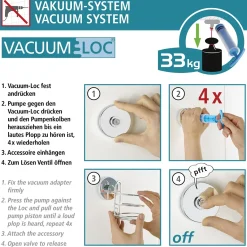 Vacuum-Loc Wandablage schwarz