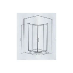 Valblue Runddusche Ronda für Duschwanne mit 550 mm Radius chromoptik
